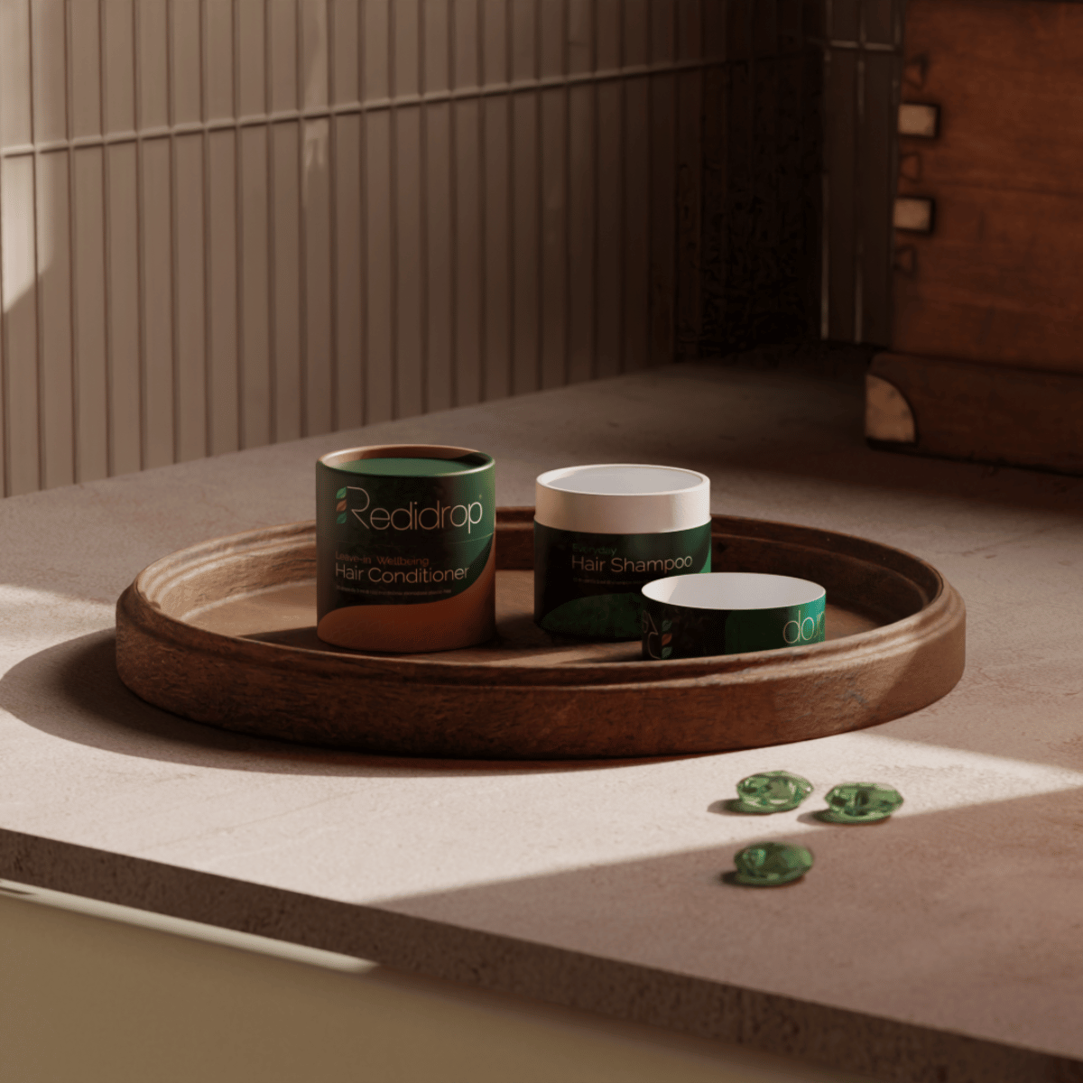 Box haircare boccetti nuovi quadrata